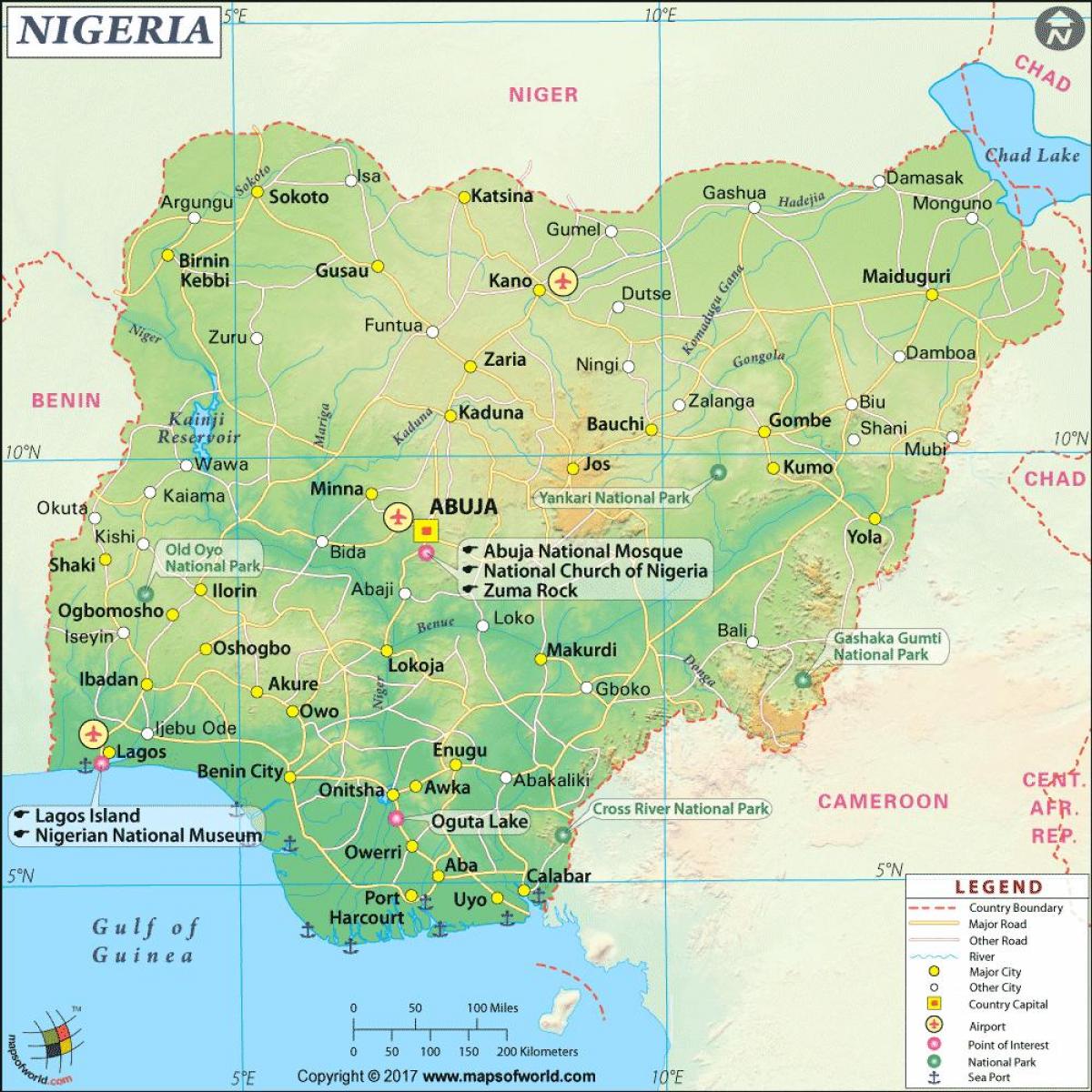 bilder av nigerianske kart