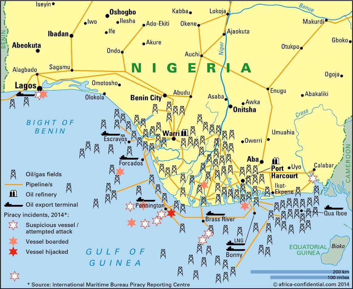 industriell kart over nigeria