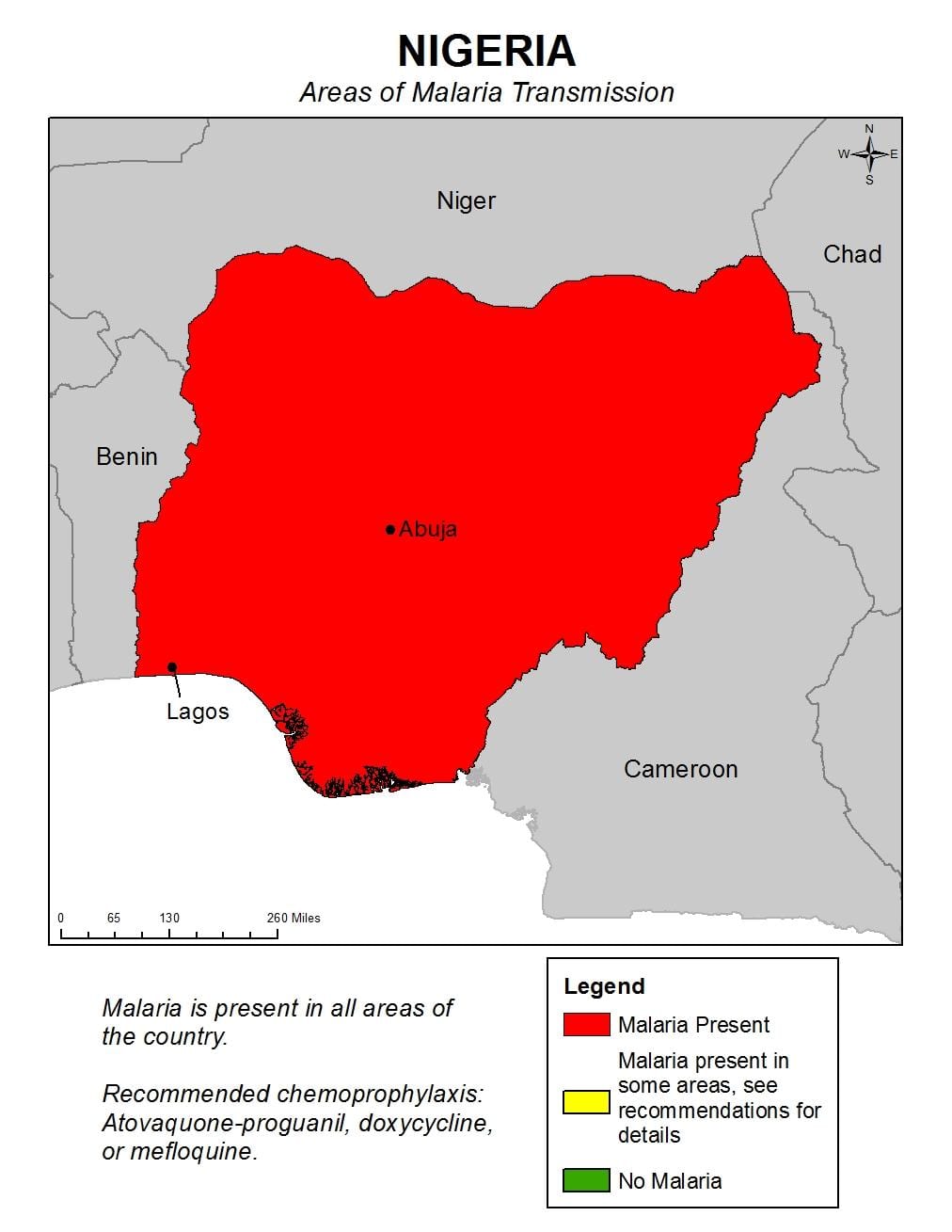 Kart over nigeria malaria