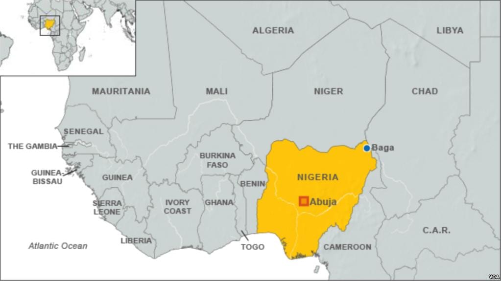 Kart av nigerianske grenser