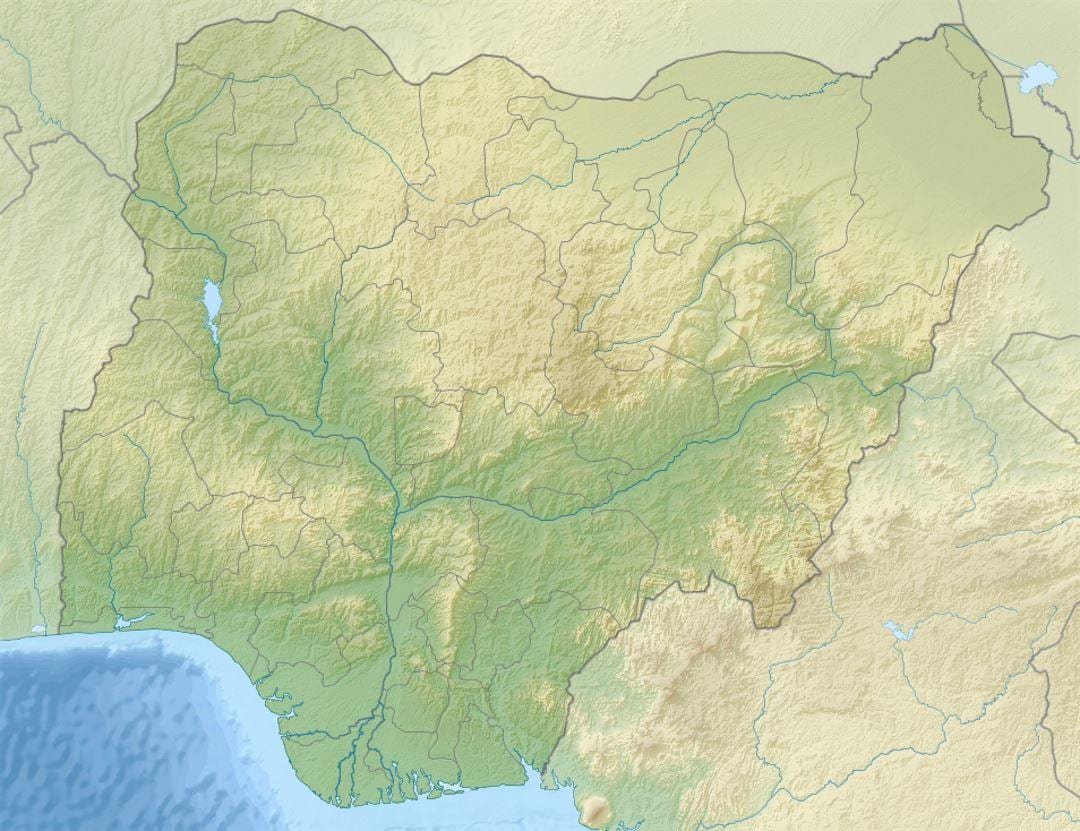 Kart over tegne en lettelse nigeria