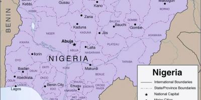 Detaljert kart over nigeria