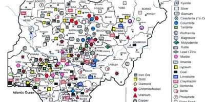 Mineral kart over nigeria