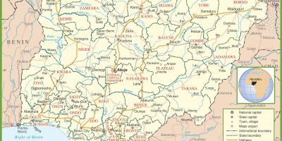 Komplett kart over nigeria