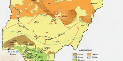 Kart av landbruks-nigeria