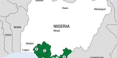 Kart over niger-deltaet kart i nigeria