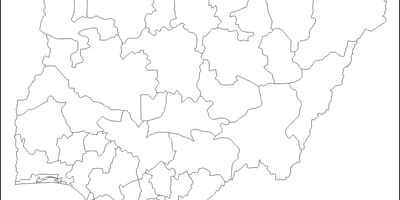 Blank kart over nigeria