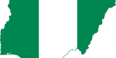 Kart over nigeria flagg