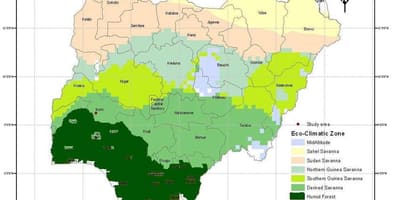 Klima kart over nigeria