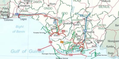 Kart over nigeria rørledning 