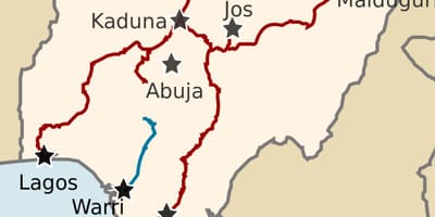 Kart over nigeria viser jernbanelinjer